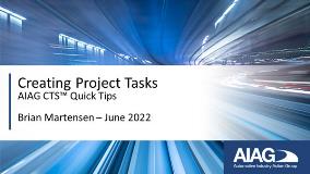 Creating Project Tasks | CTS Quick Tips