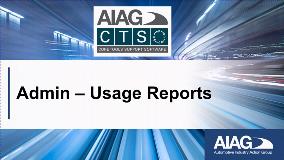 Admin - Usage Reports | CTS
